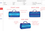 design bag tech pack and technical flat sketch